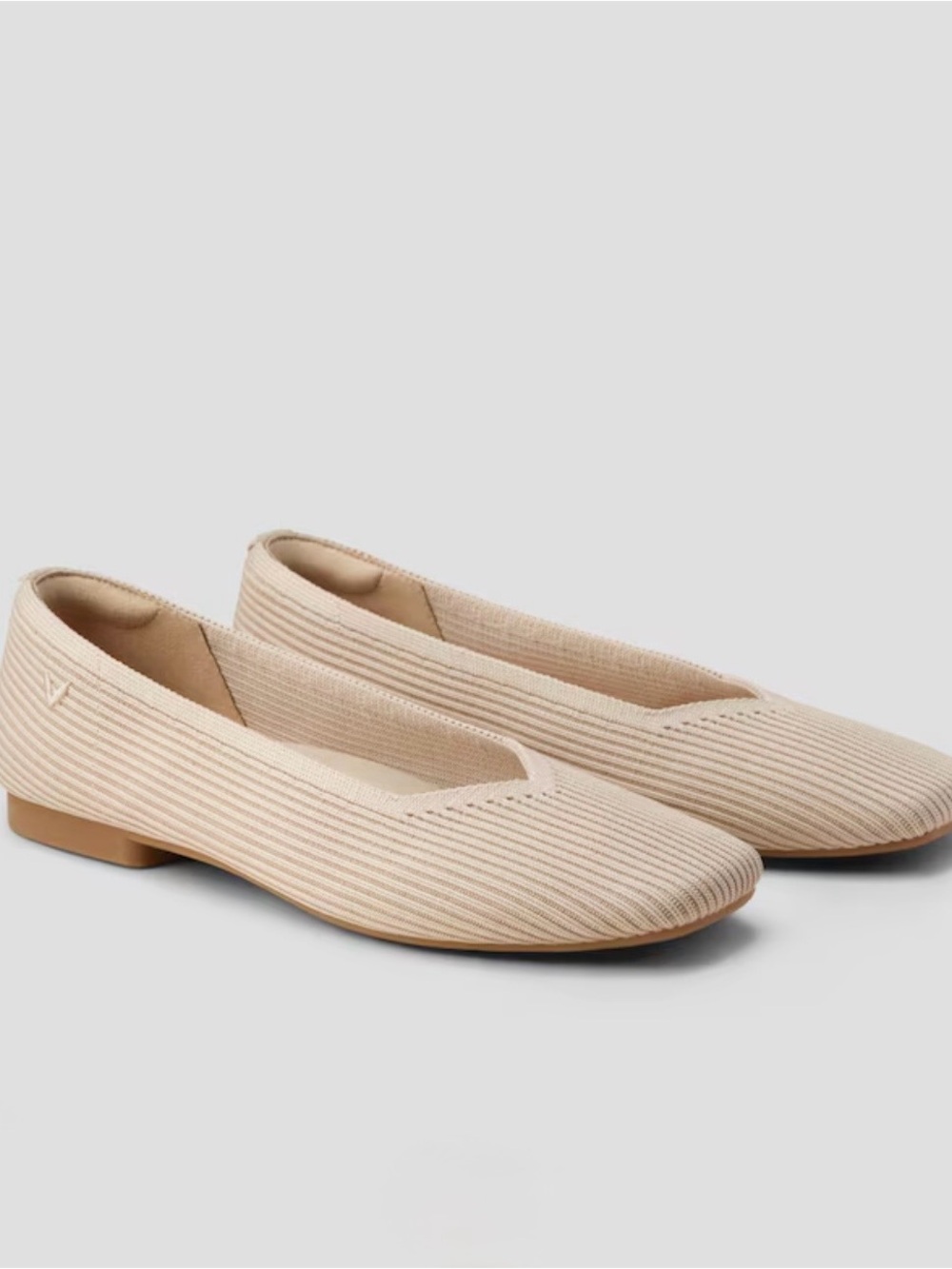 NWT VIVAIA Margot 2.0 Almond Knit Flats Size 9.5 / EU 41 | New in Box
